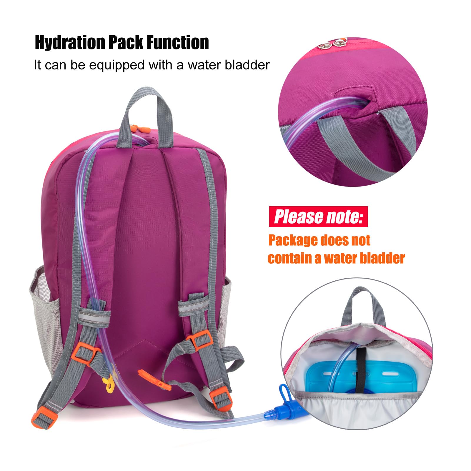 Kids Hiking Backpack for Boys & Girls - Lightweight Small Daypack for Camping, Travel, School & Outdoor Adventures (Purple, Small) - Perfect for Day Trips, Nature Walks & Family Vacations