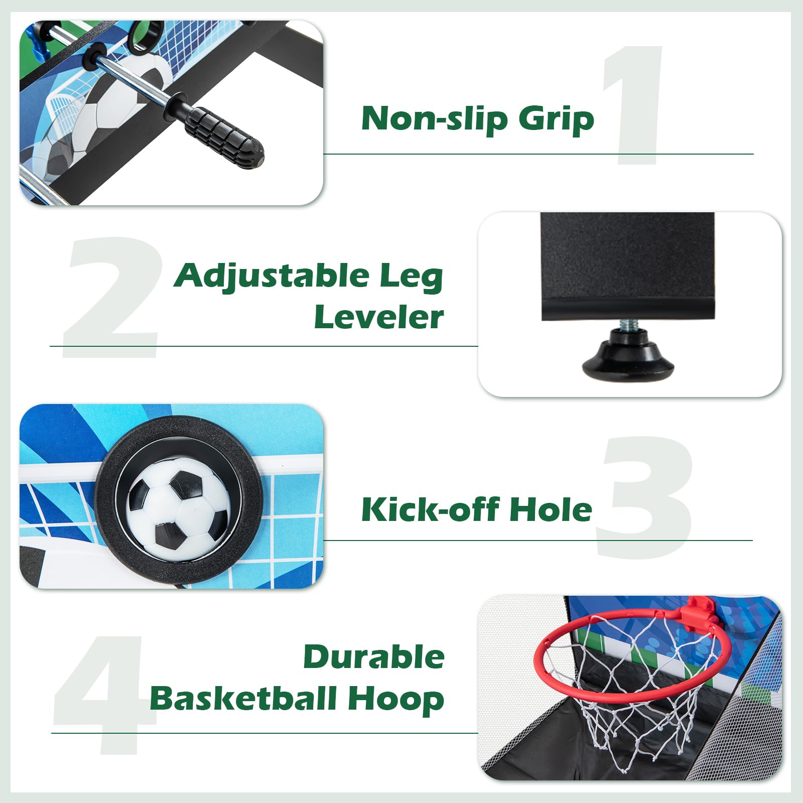 Goplus 14-in-1 Multi Game Table for Home & Game Room - Foosball, Air Hockey, Pool, Table Tennis, Basketball, Chess, Checkers, Bowling & Shuffleboard - Perfect Gift for Kids & Adults - Ideal for Family Game Nights, Parties & Entertainment Centers