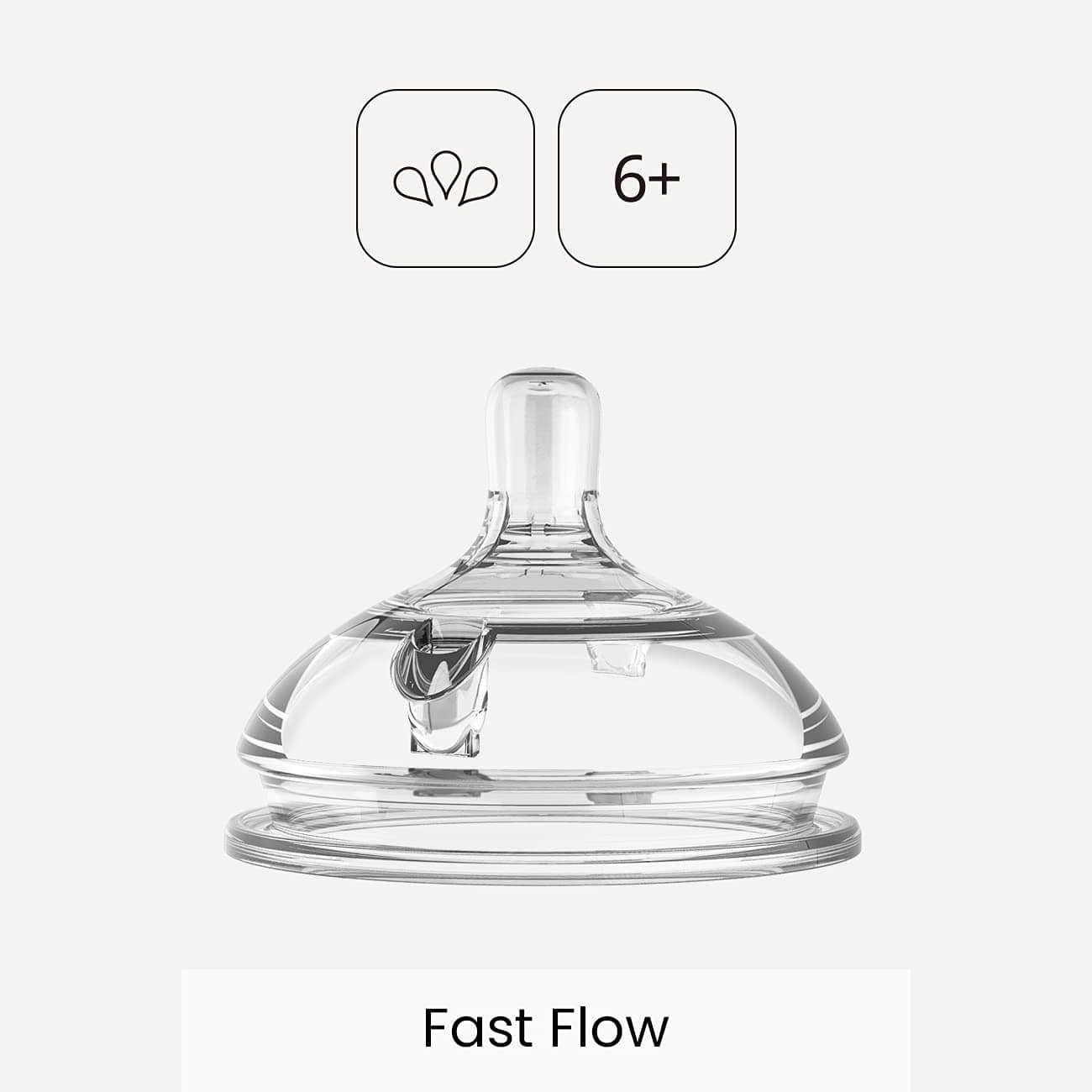 Comotomo Silicone Baby Bottle Nipples - 2 Pack, Slow Flow, BPA-Free, for Newborns & Infants - Perfect for Breastfeeding Transition & On-the-Go Feeding