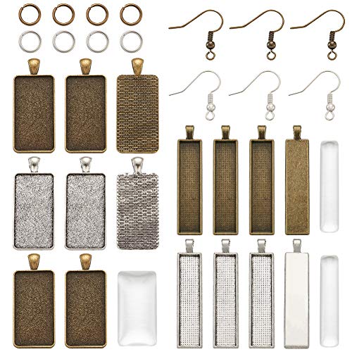 96Pcs-Tibetan Alloy Pendant Tray Earring
