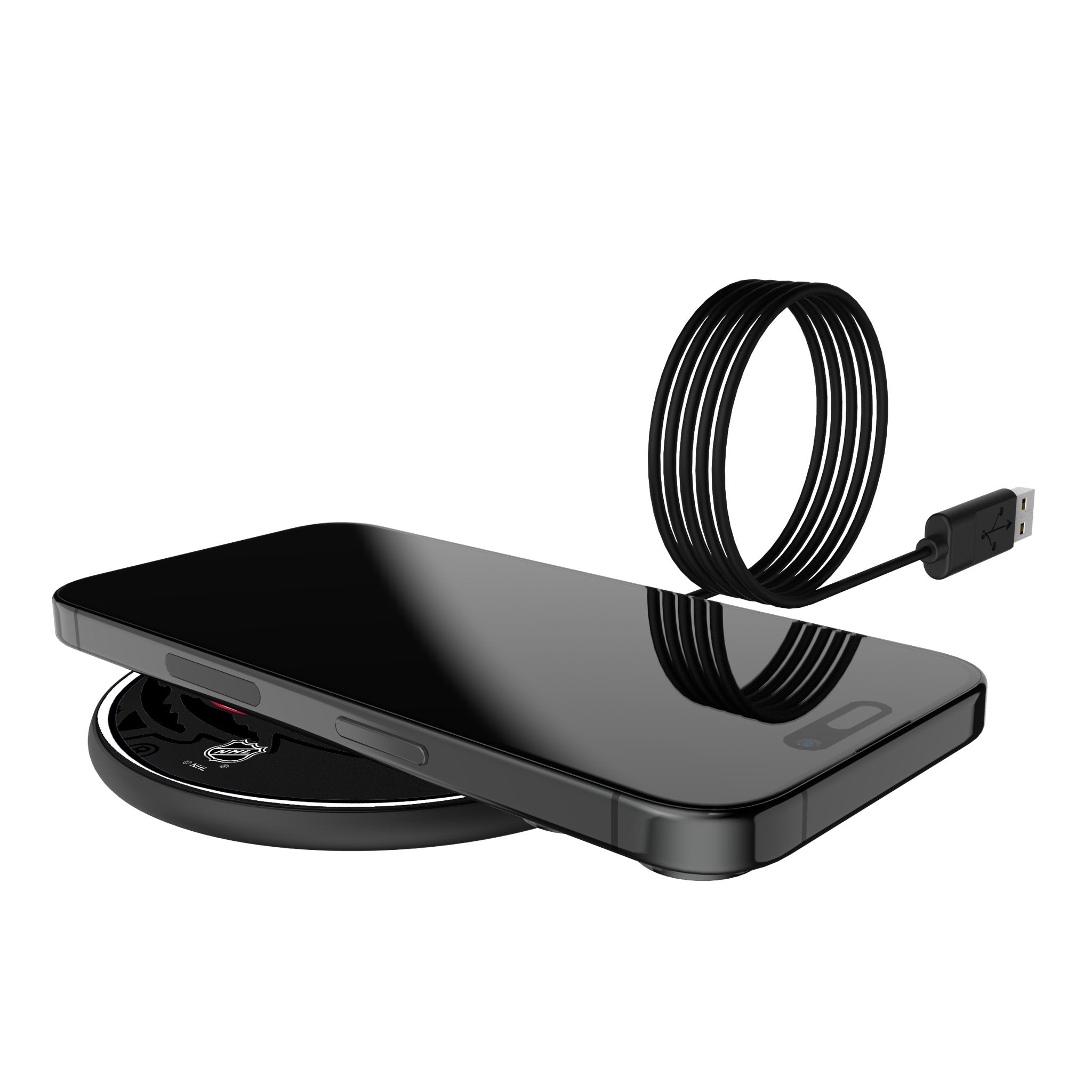 Detroit Red Wings 15W Fast Wireless Charger - Monocolor Tilt Stand for iPhone, Samsung, AirPods - Perfect for Home, Office & Car Use
