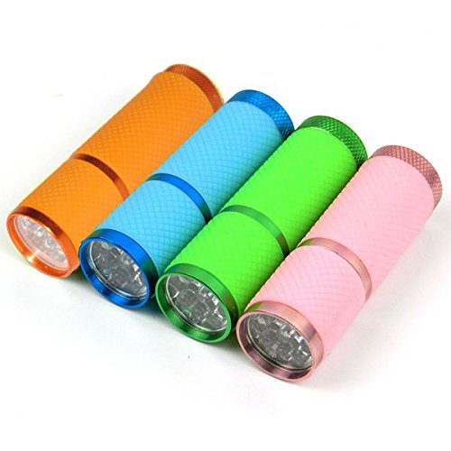 **ILLUMINET Kids Flashlight 4 Pack - Glow in Dark, Waterproof (IP65), 9 LED Flashlights with Batteries Included - Assorted Colors - Perfect for Camping, Emergencies & Indoor Play**