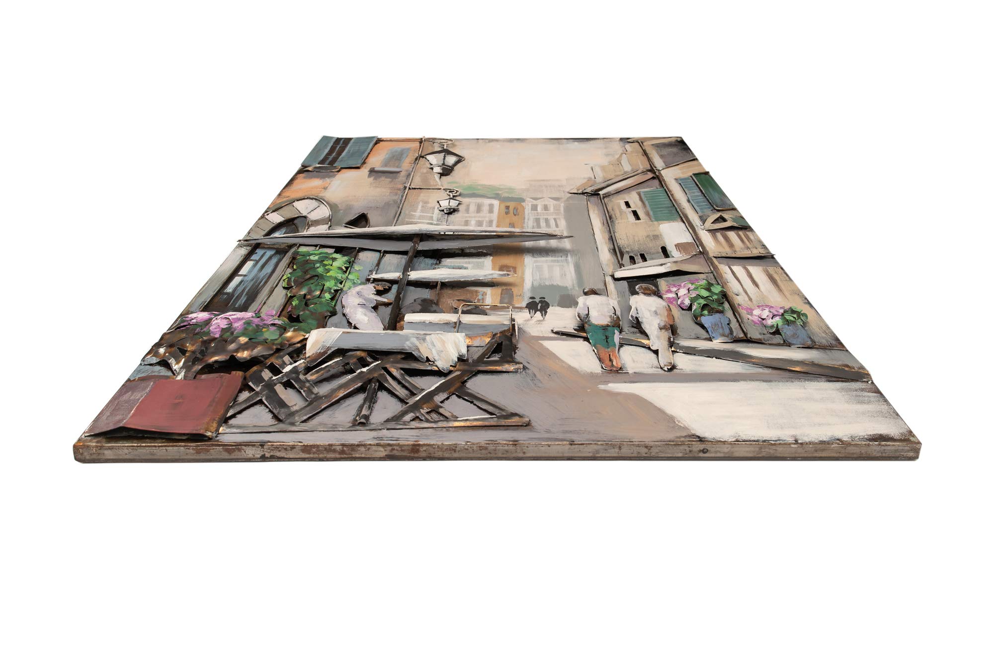 Handcrafted 3D Metal Wall Art - Unique Hammered Galvanized Steel with Hand-Painted Finish | Ready to Hang Home Decor for Living Room, Bedroom & Office