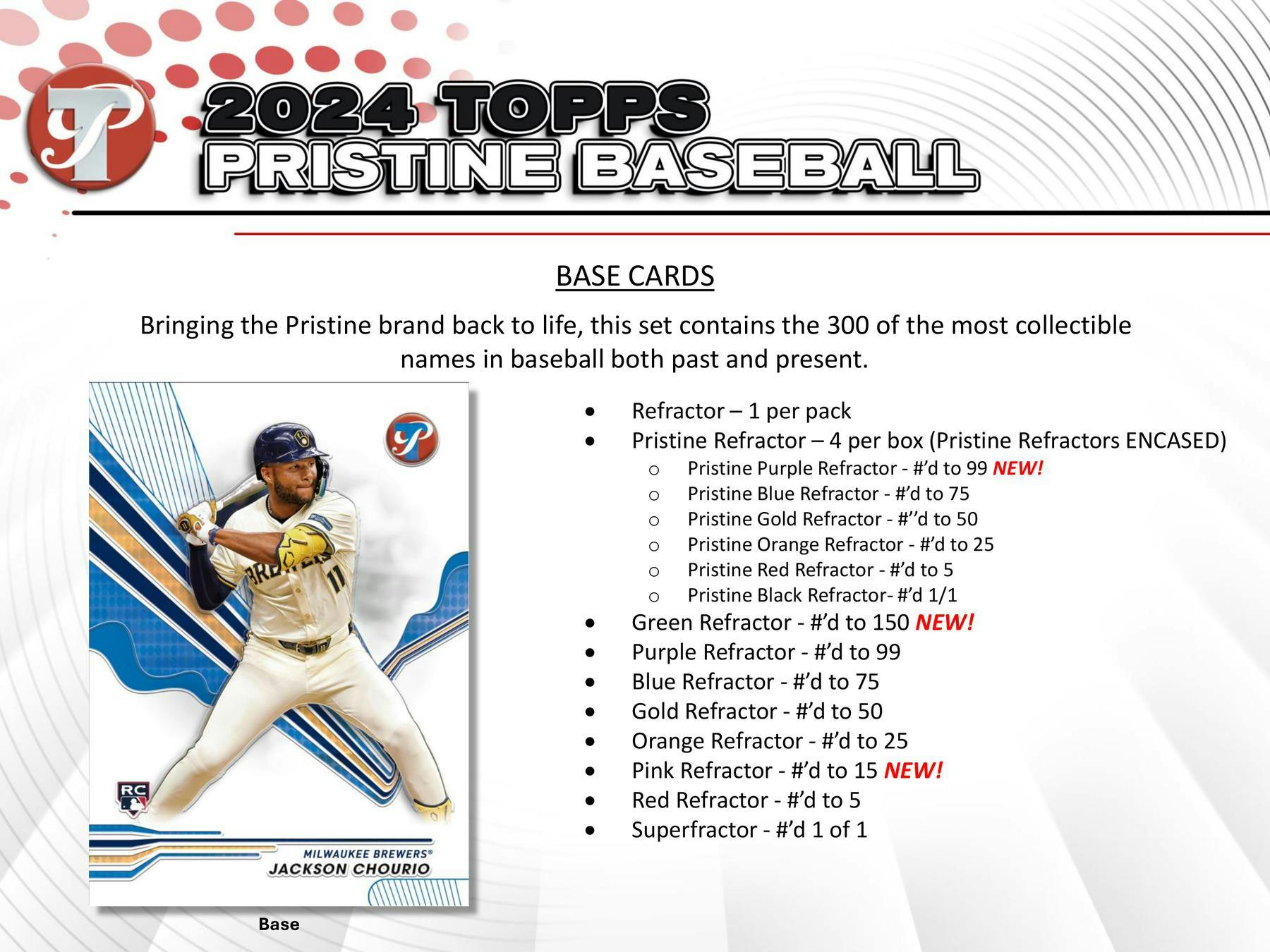 2024 Topps Pristine Baseball Hobby Box - Authentic MLB Trading Cards Collection for Collectors & Investors - Perfect for Trading, Displaying, and Preserving Rare Baseball Cards