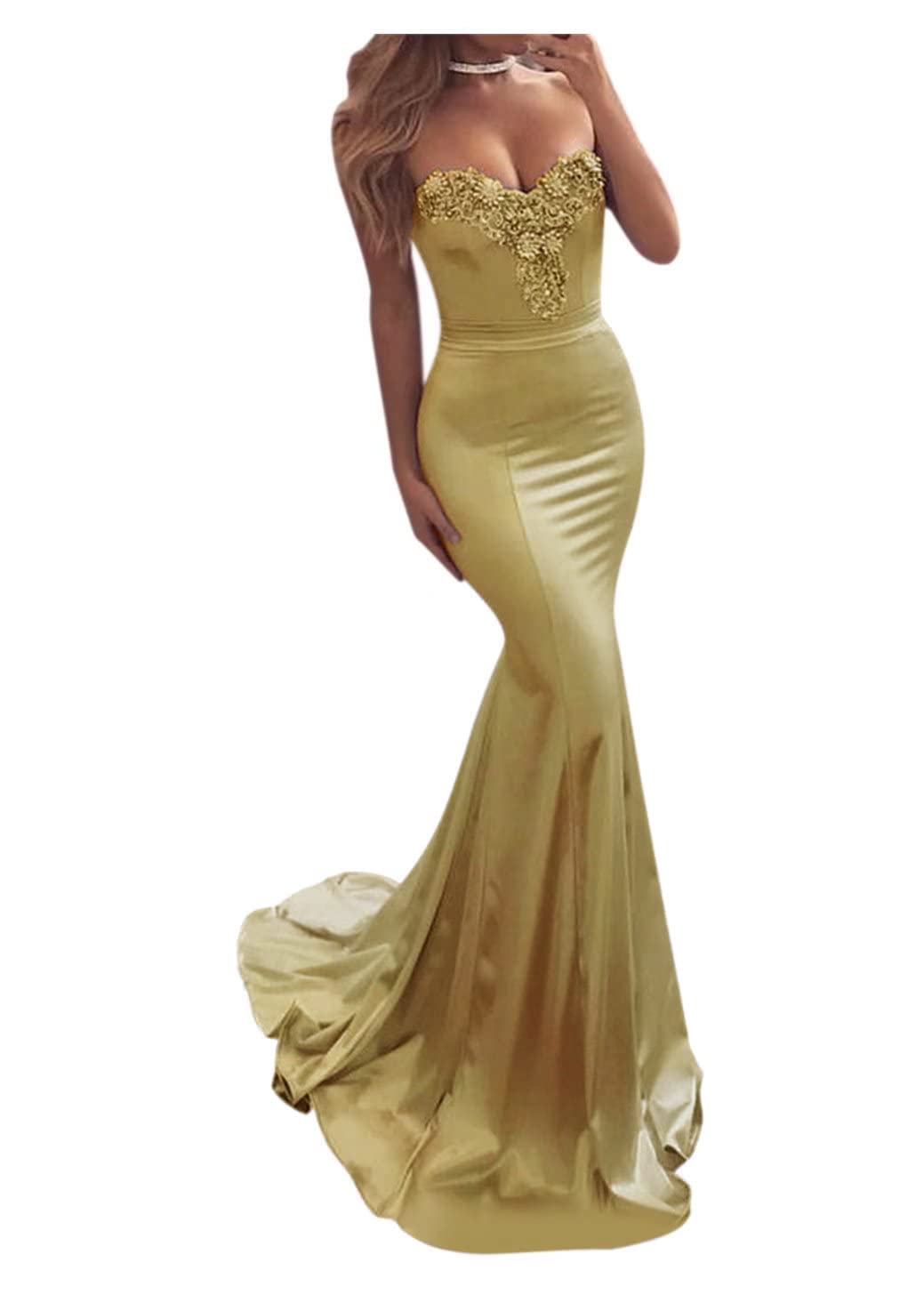 Elegant Mermaid Prom Dress for Women - Sexy Sweetheart Satin Maxi Formal Gown for Evening Party, Homecoming, Ball & Special Occasions