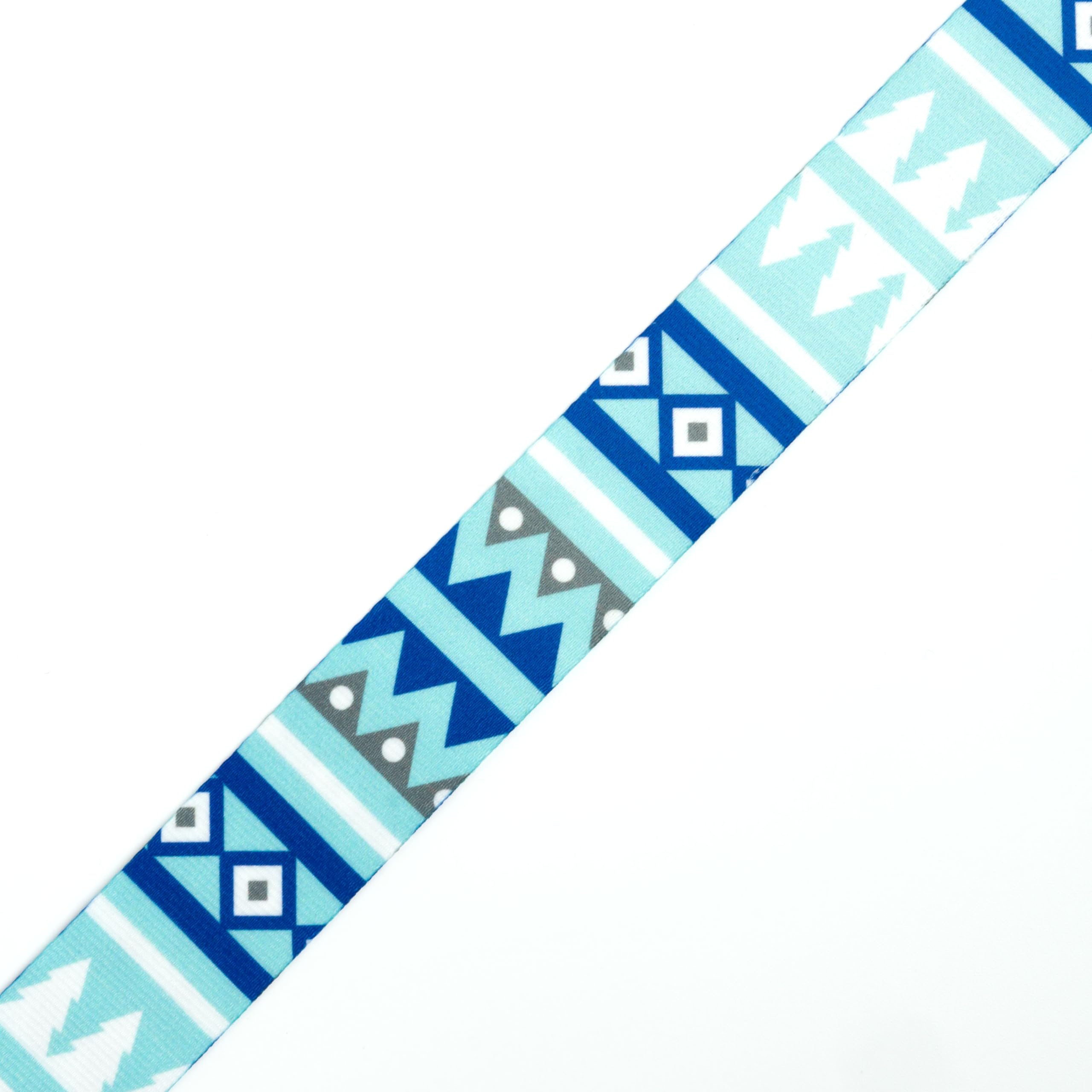 Country Brook Design - Snowy Pines Polyester Webbing for DIY Crafts, Dog Collars & Outdoor Gear | Durable & Water-Resistant Material for Camping, Hiking & Pet Accessories