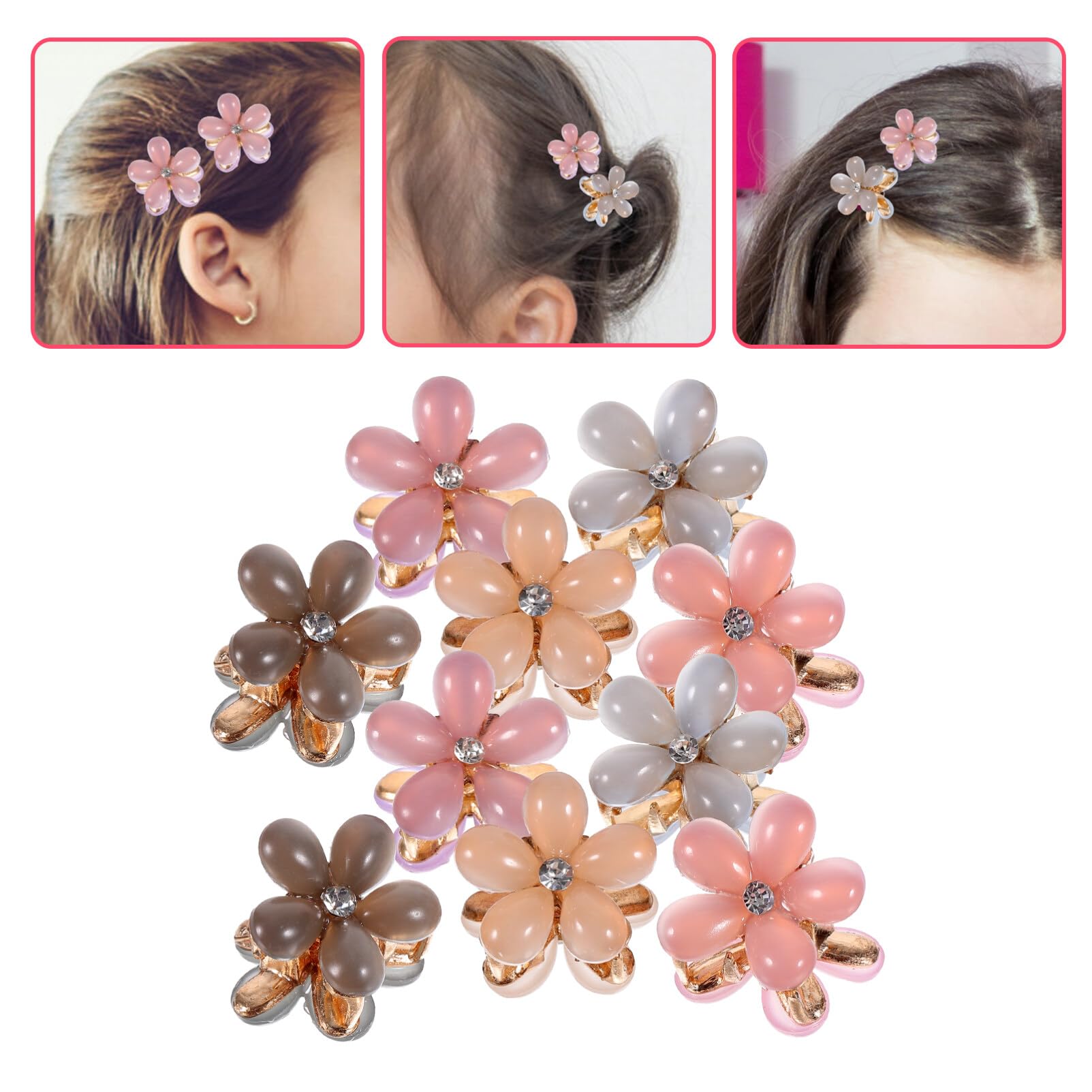 20pcs Flower Hair Clips for Little Girls - Small Hairpins & Mini Hair Accessories for Kids - Perfect for School, Parties & Daily Styling