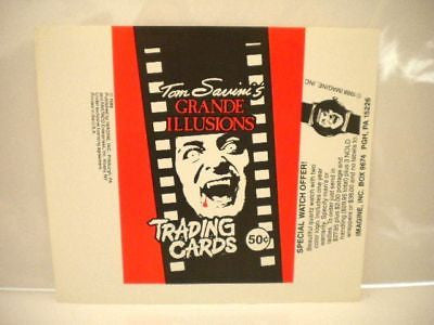 Horror Tom Savini Grand Illusion Test Wrapper 1990s - Vintage Collectible for Horror Movie Fans & Halloween Decorations