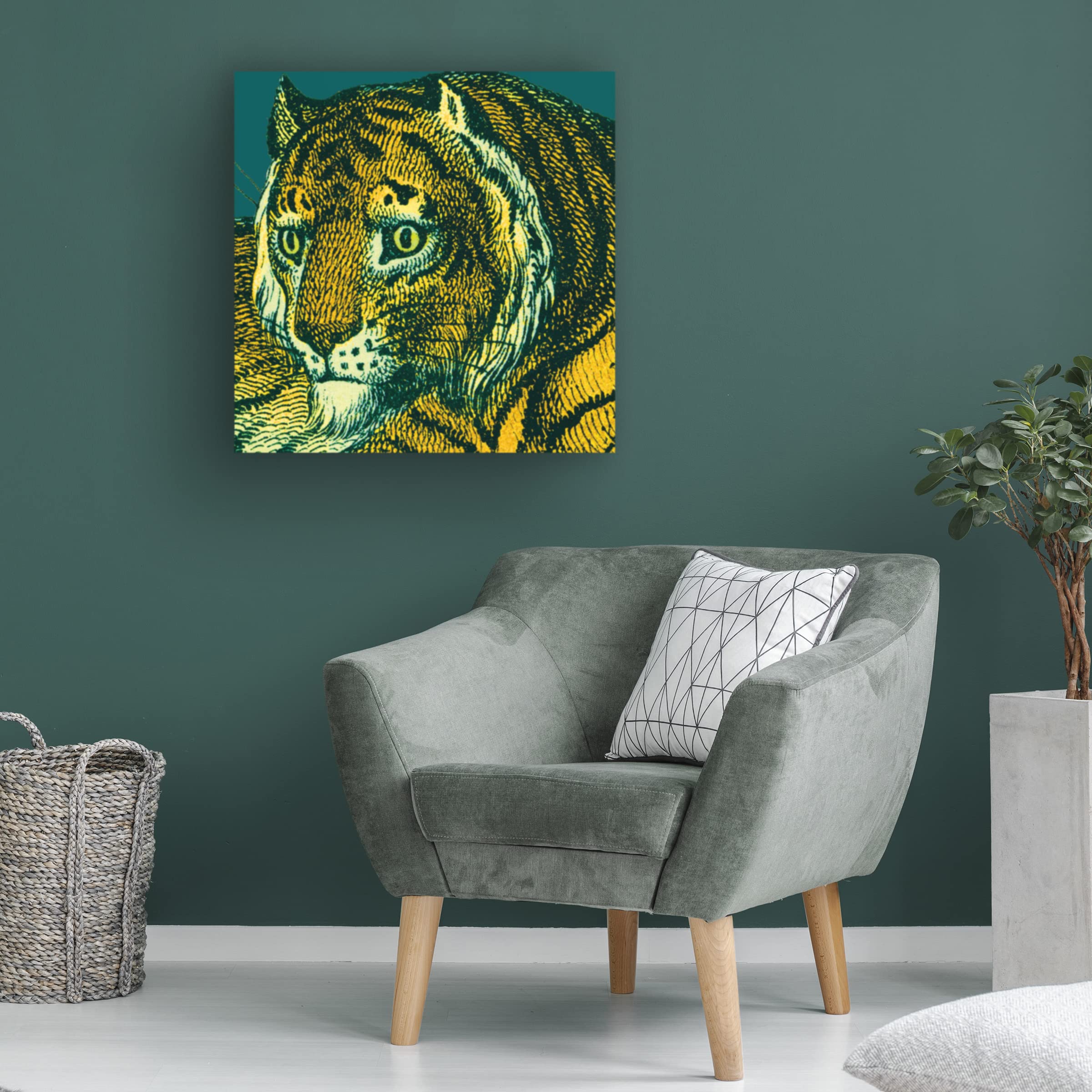 Trademark Fine Art 'Jungle Flair II' Canvas Wall Art by Wild Apple - Tropical Home Decor for Living Room, Bedroom & Office