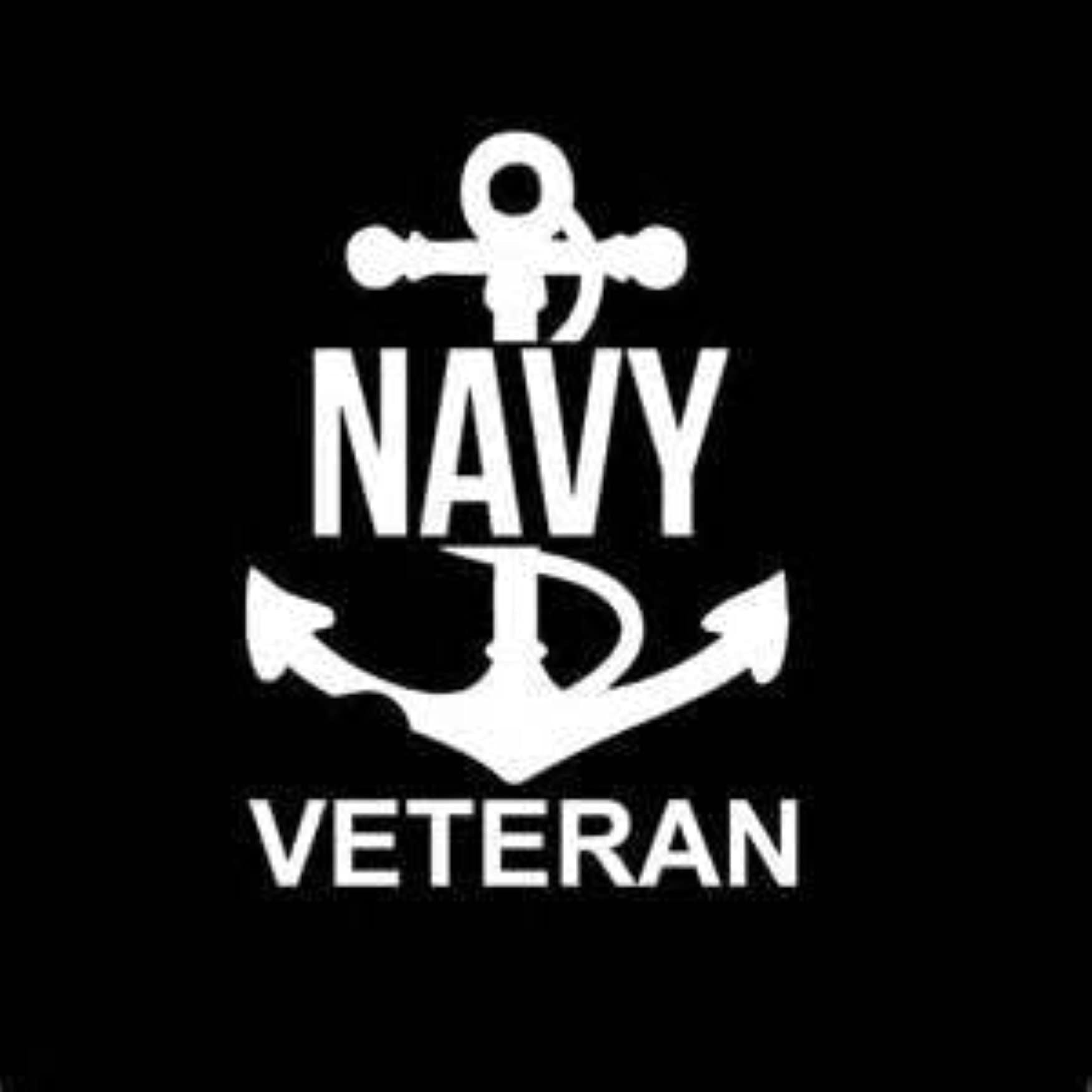 Pixel Inno USA Navy Veteran Military Vinyl Decal Sticker - White - 6.5x4.7 Inches - Patriotic Car, Truck, Laptop & Wall Decoration - Waterproof & Durable for Outdoor Use - Perfect for Veterans Day, Memorial Day & Military Appreciation