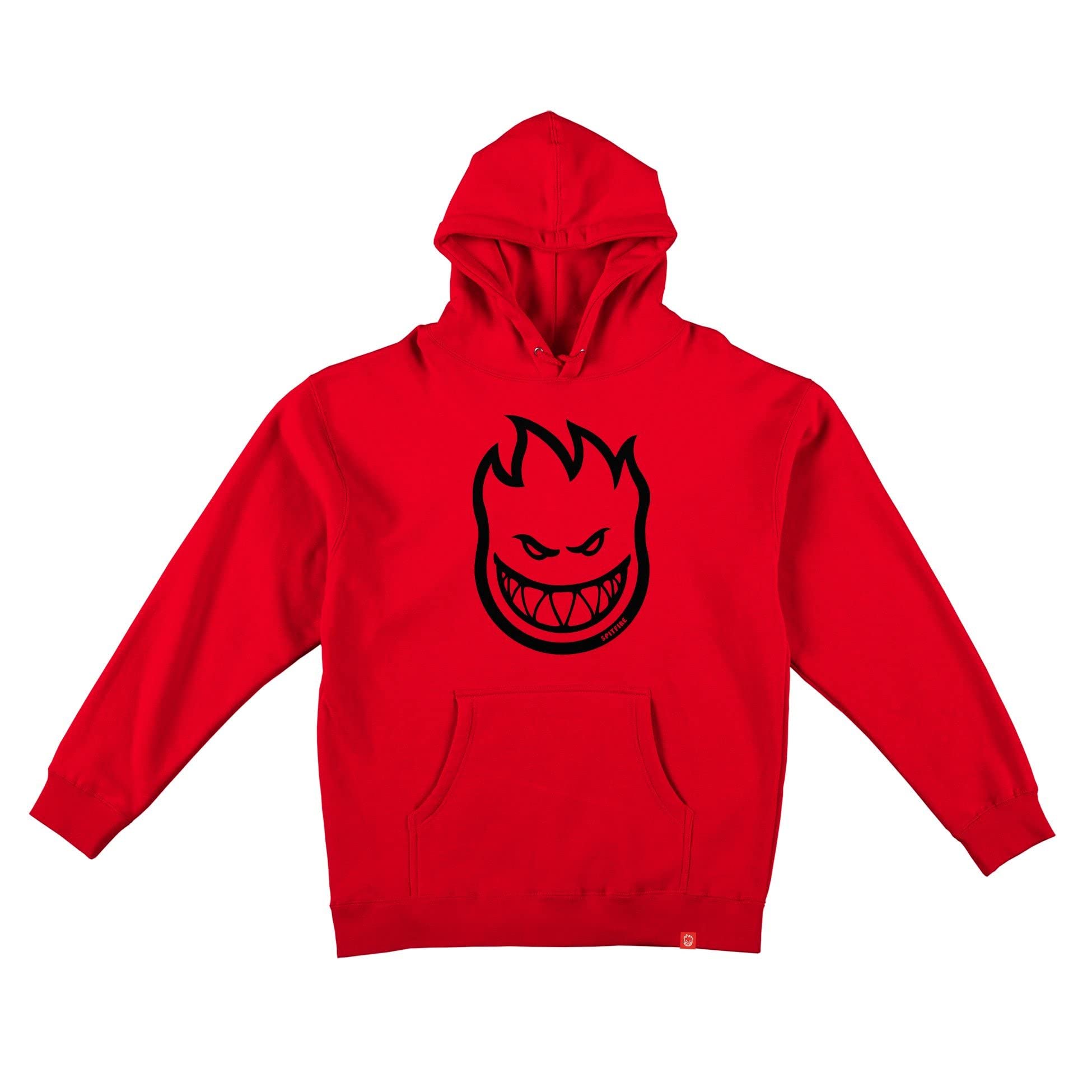 Spitfire Wheels Youth Boys Bighead Hoodie - Red/Black | Skateboarding Hooded Sweatshirt for Kids & Teens | Perfect for Skate Parks, School & Casual Wear