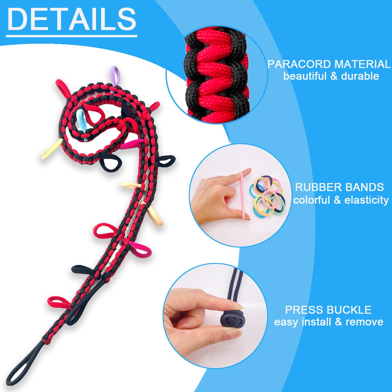 Jeep Rubber Ducks Holder - Paracord Duck Accessory for Wrangler YJ TJ JK JL JT - Holds 34 Ducks (Black/Red) - Perfect for Jeep Enthusiasts & Off-Road Adventures