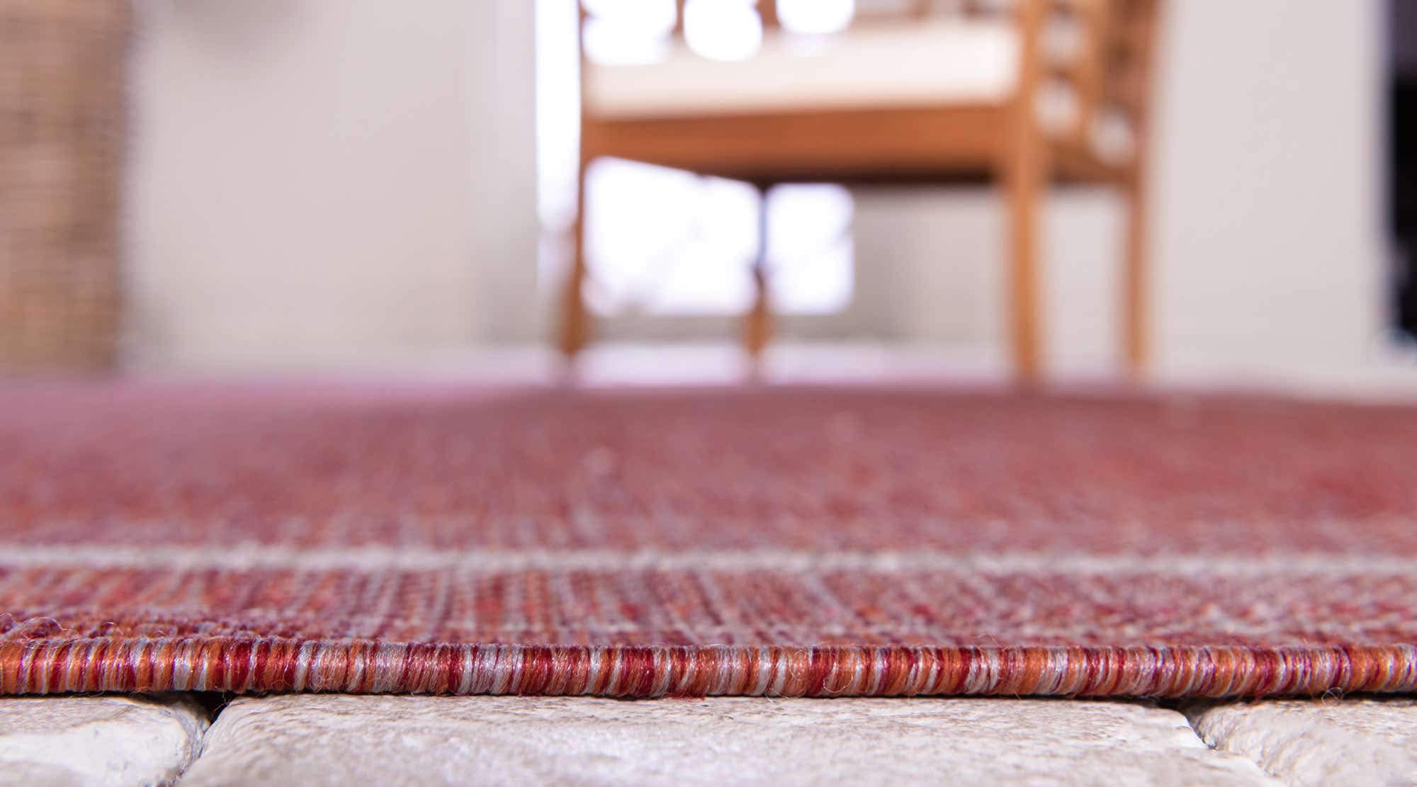 Unique Loom Outdoor Border Collection Soft Area Rug - 7'10