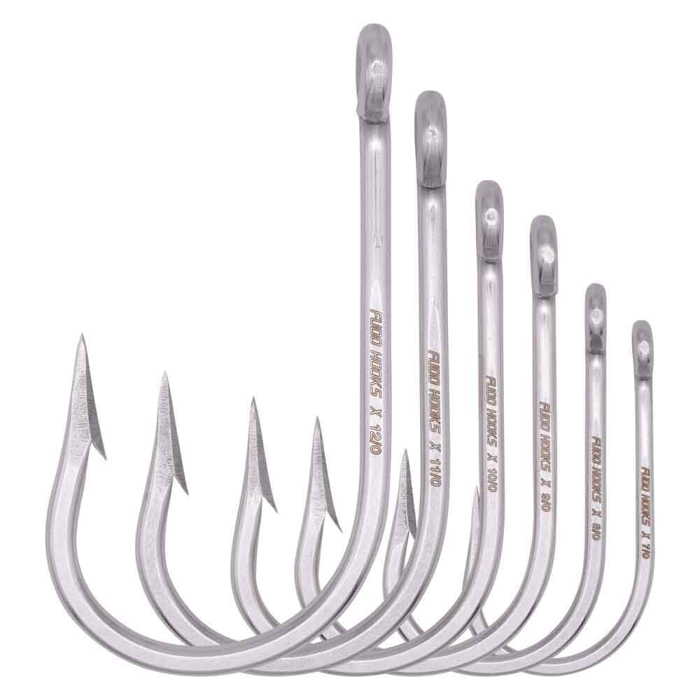 FUDO Super Ocean Tuna Ringed Eye Hook - Premium Saltwater Fishing Hooks for Tuna, Marlin & Big Game Fish - Ideal for Deep Sea Fishing & Offshore Angling