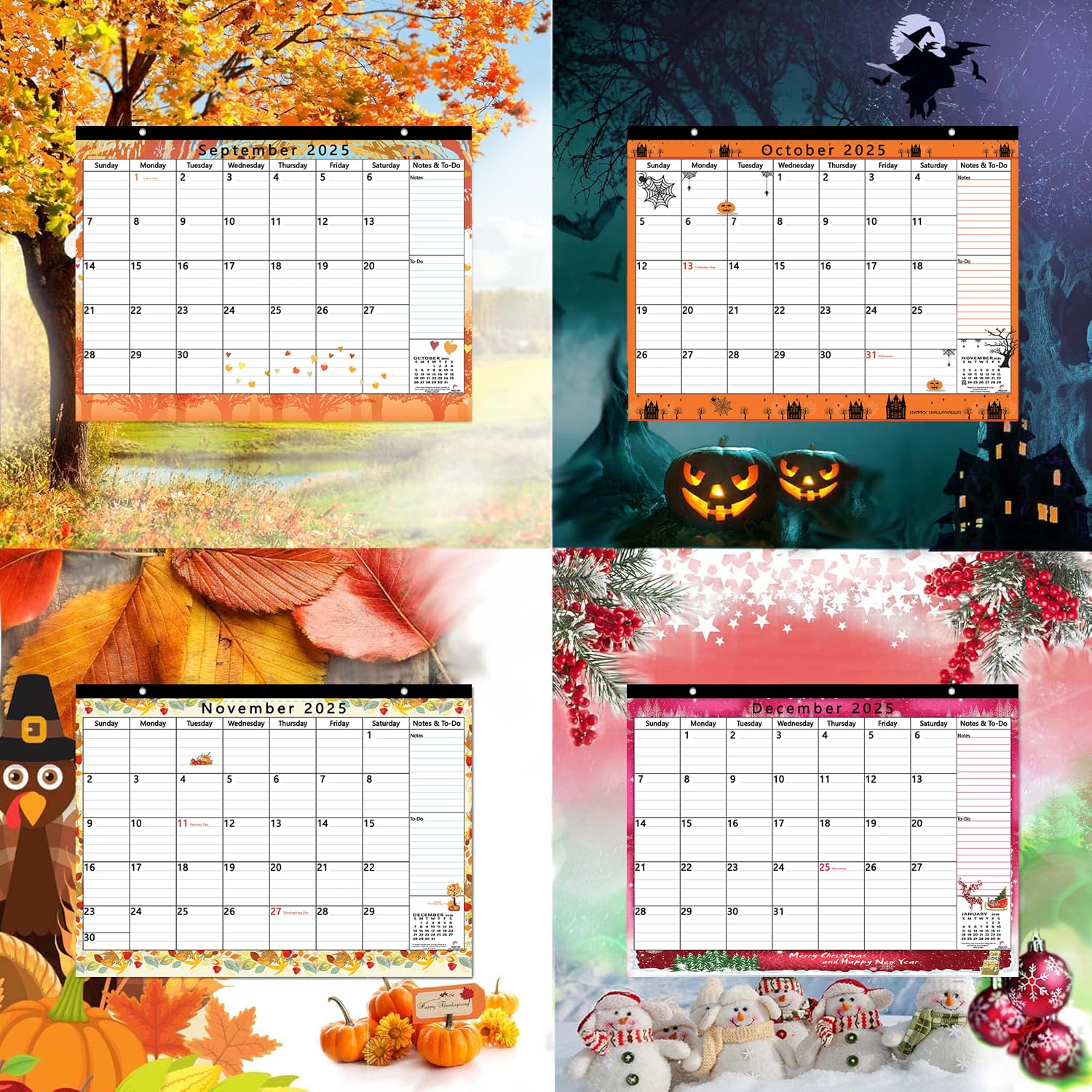 2025-2026 Magnetic Refrigerator Calendar - 17x12 Inch Large Monthly Planner for Fridge, January 2025 to December 2026 (24 Months) - Perfect for Home, Office & Kitchen Organization & Scheduling