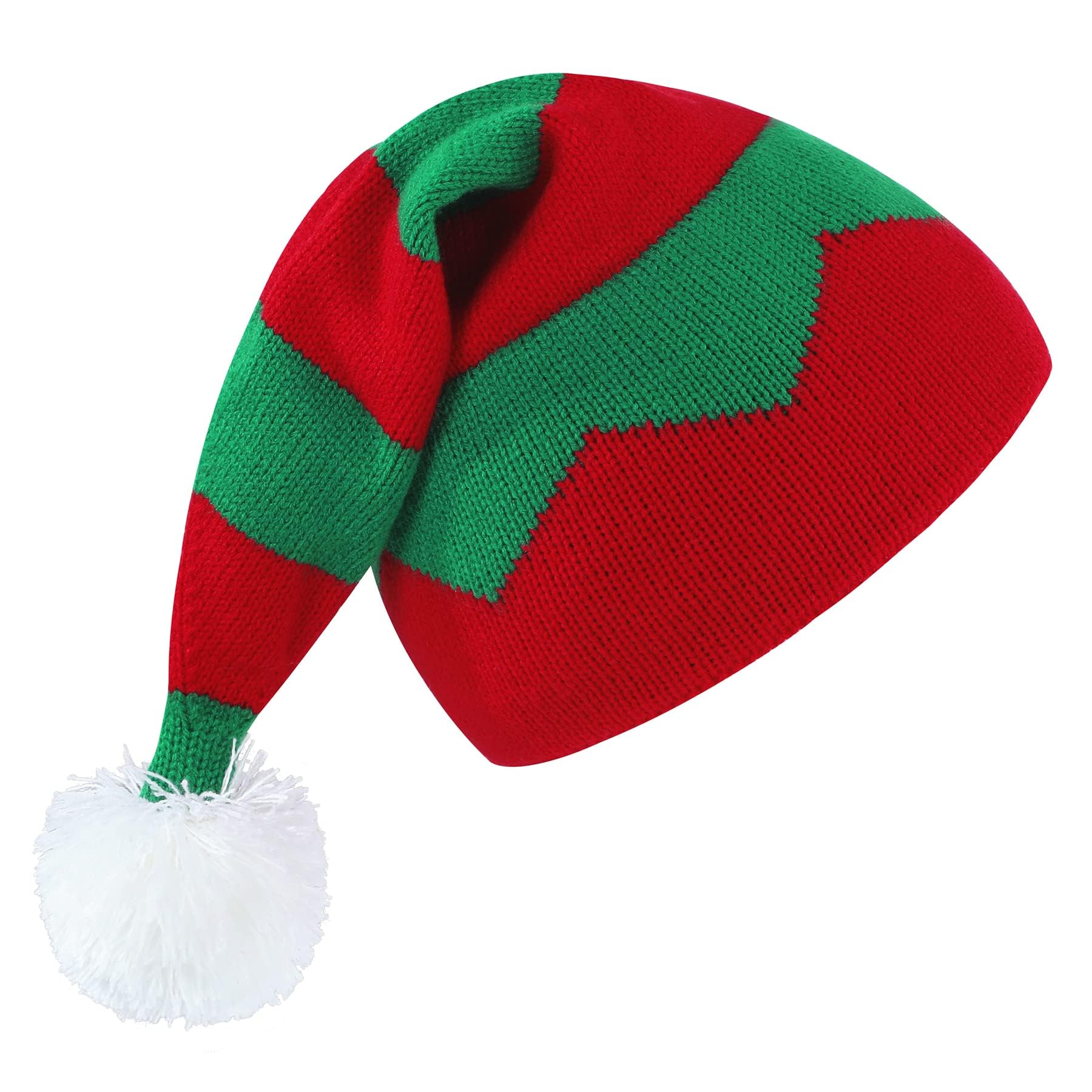 Zando Santa Hat for Adults - Warm Christmas Beanie for Women & Men - Winter Holiday Party Hat - Perfect for Christmas Parties, Family Gatherings & Festive Photos