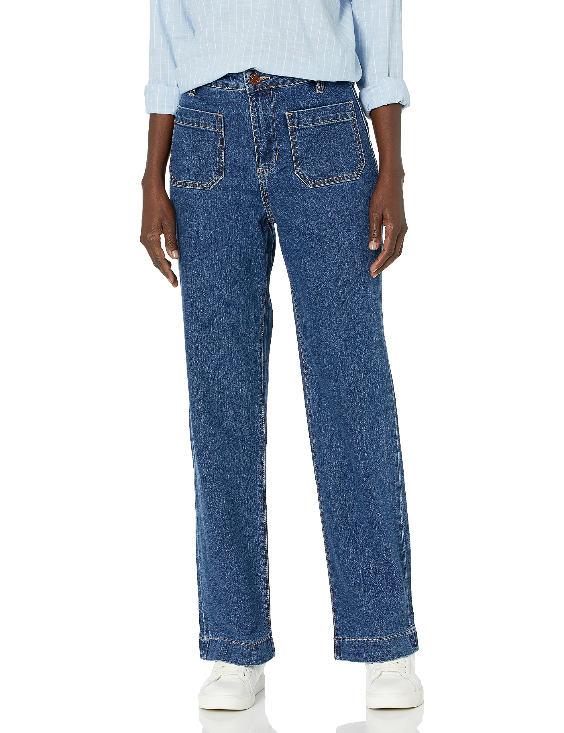 Jag Jeans Women's Sophia High Rise Wide Leg Jeans - Comfortable Stretch Denim Pants for Casual & Office Wear | Perfect for Work, Date Night & Everyday Outfits