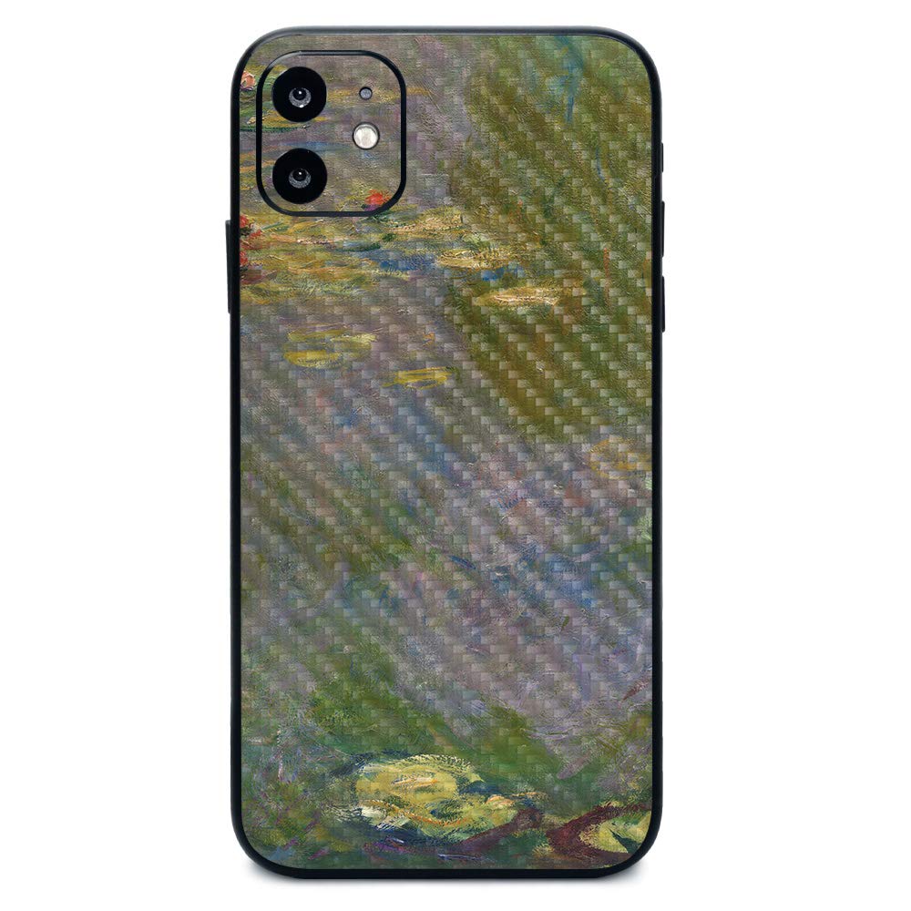 MightySkins Carbon Fiber Skin for Apple iPhone 11 - Acanthus Pattern | Protective & Durable Textured Vinyl Wrap | Easy to Apply & Remove | Made in USA | Perfect for Daily Use, Travel & Style Protection