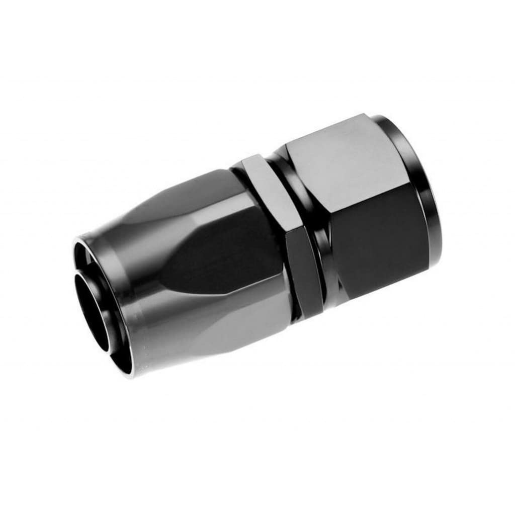 High-Performance Red Horse -10 AN Straight Aluminum Hose End - Female Black Fitting for Automotive, Racing & Marine Applications