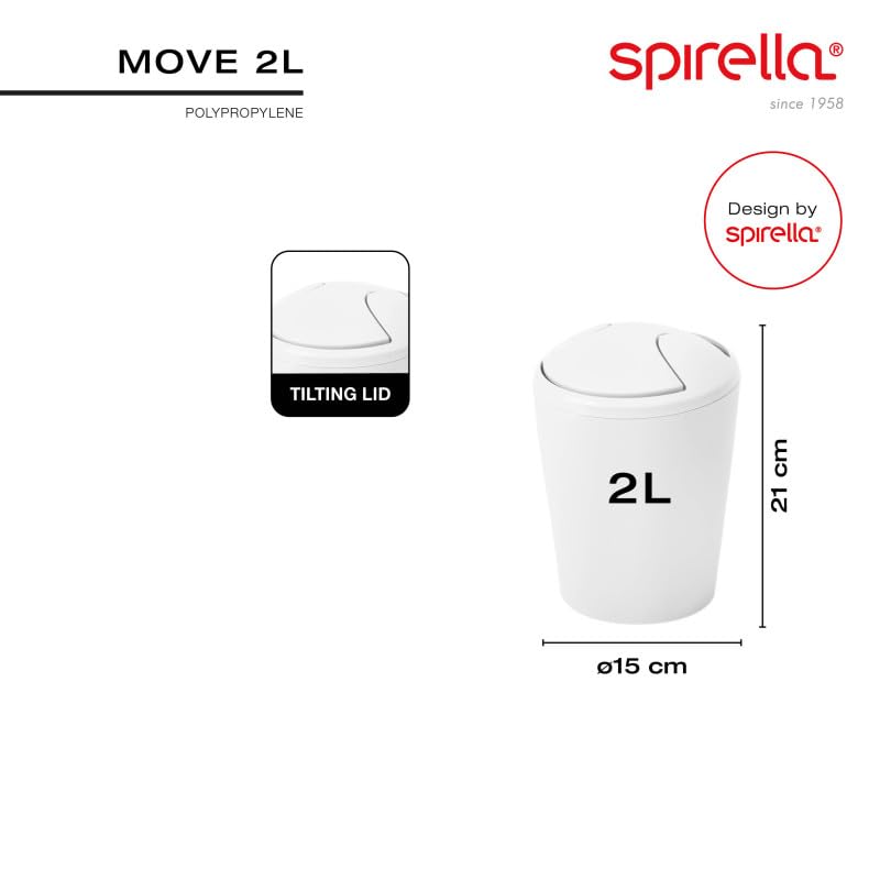 Frosty White Move Polypropylene Bin - Durable Storage Container for Home, Office & Garage Organization