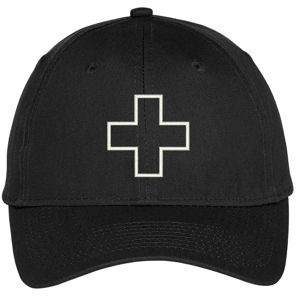 Trendy Cross Outline Embroidered Dad Hat - Vintage Baseball Cap for Men & Women - Fashionable Adjustable Snapback Hat for Outdoor Activities, Sports & Streetwear