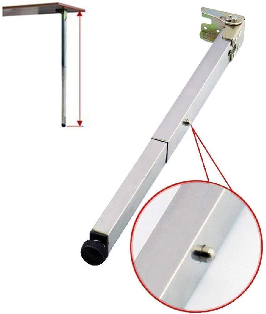 KAMWD Adjustable Steel Folding Table Legs - Heavy Duty Telescopic Dining Table & Breakfast Bar Feet with Zinc Alloy Base (1pc) - Perfect for Kitchen Islands, Home Office Desks & Space-Saving Furniture