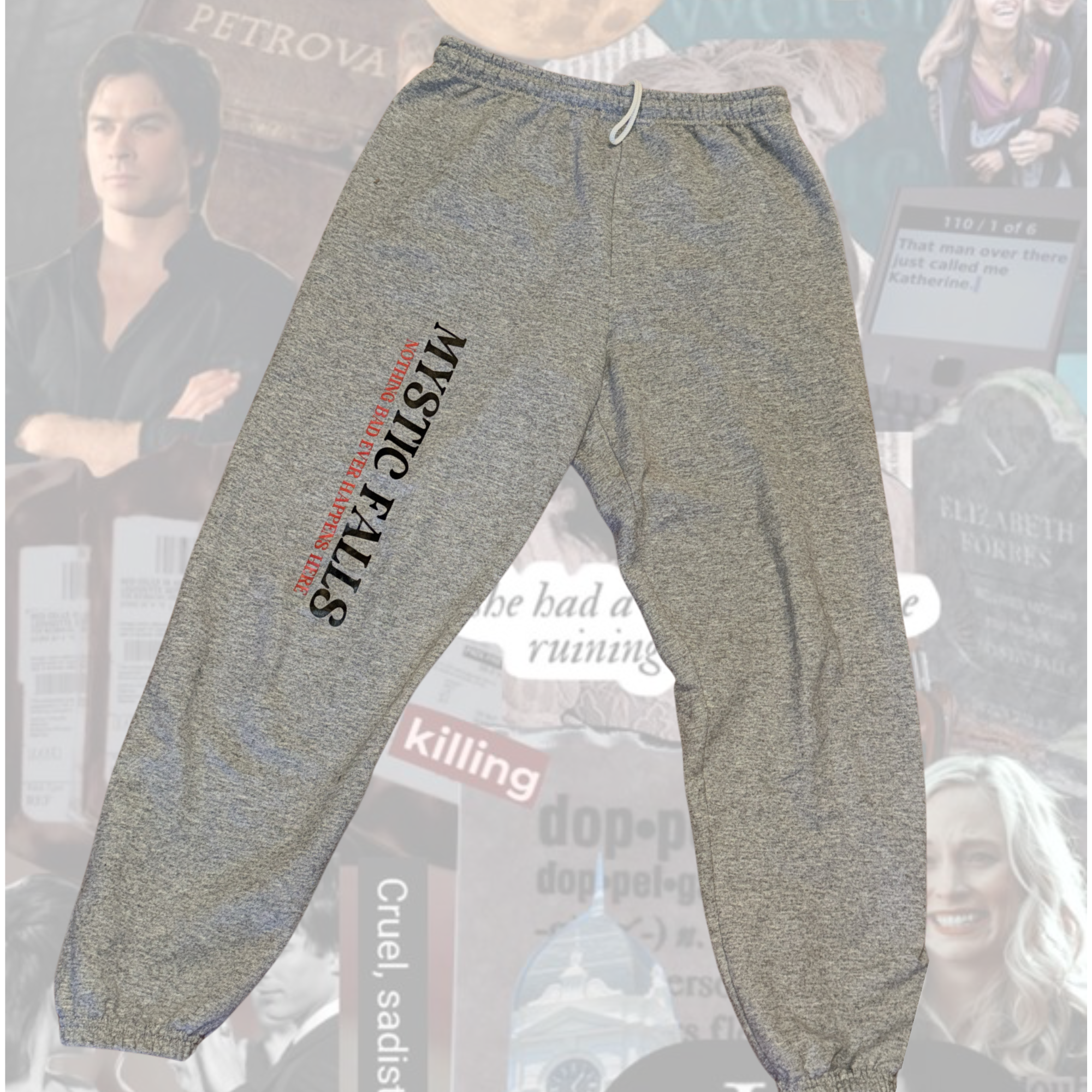 Mystic Falls Women's High Waisted Fleece Sweatpants - Soft Comfortable Joggers for Lounge, Yoga & Running - Plus Size Available