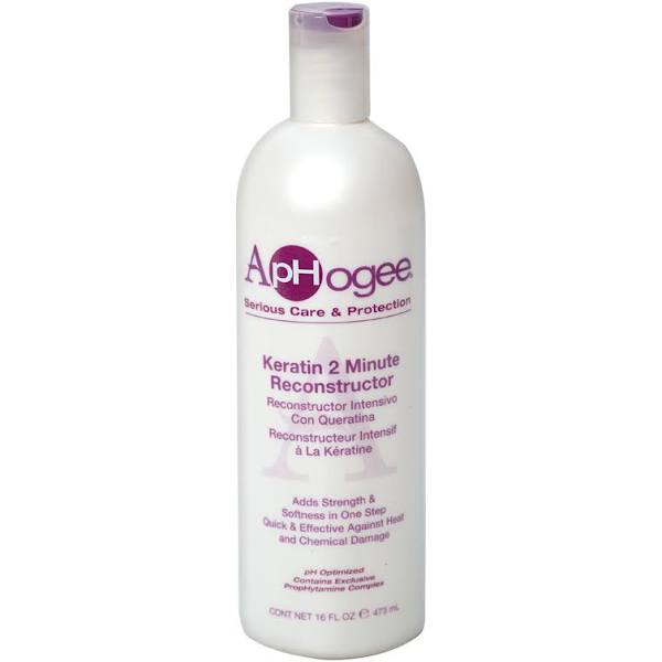 Aphogee Keratin 2 Minute Reconstructor Hair Treatment - 16 fl.oz. for Damaged Hair Repair - Perfect for Salon & At-Home Use