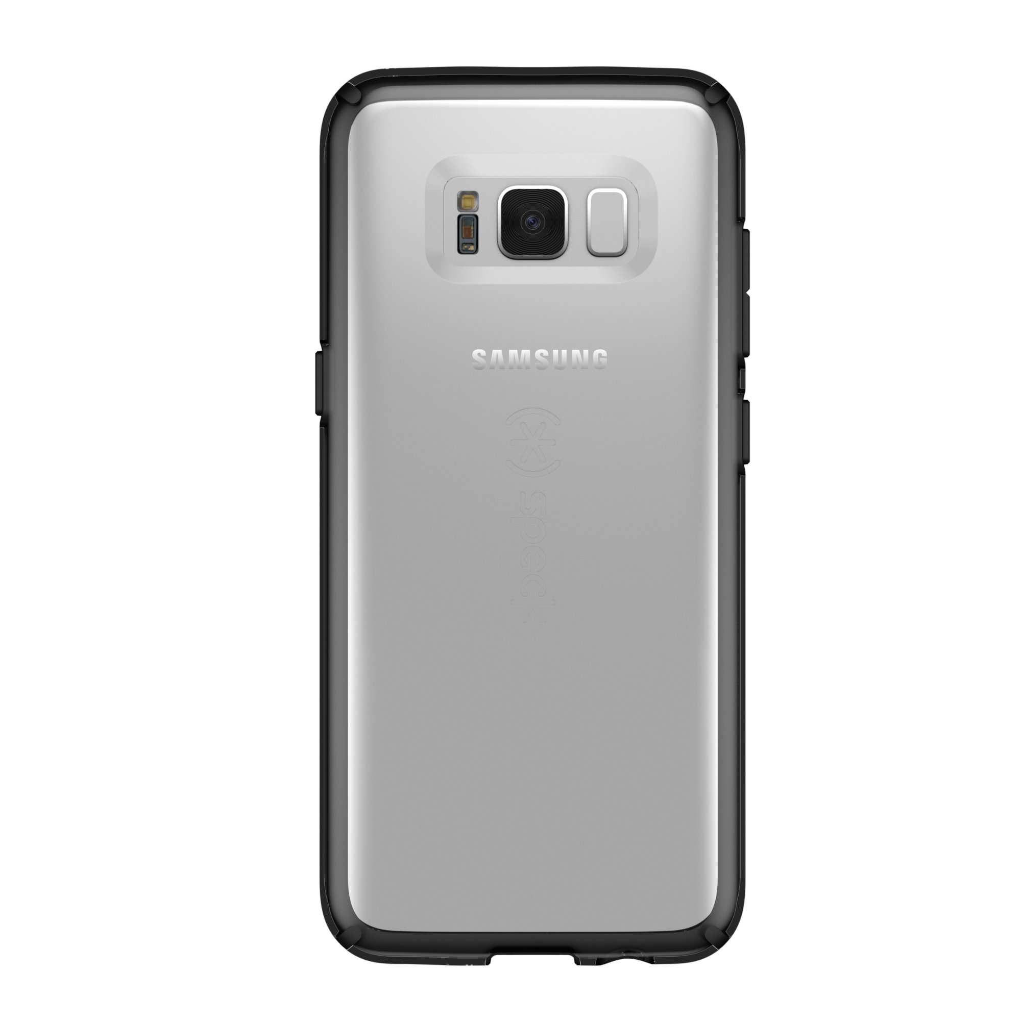 Speck GemShell Clear/Black Protective Case for Samsung Galaxy S8 Plus - Slim Fit, Shock-Absorbing Phone Cover for Everyday Use & Outdoor Activities