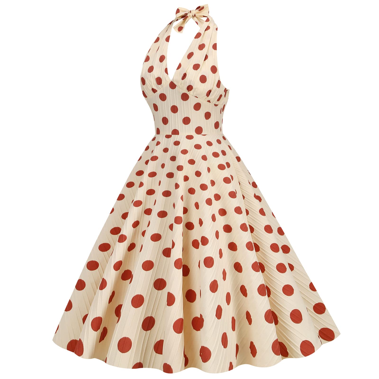 1950s Vintage Pink Plaid Dress for Women - Retro 50s Pin Up Gingham Dress, Rockabilly Checkered Swing Dress - Perfect for Themed Parties, Cosplay & Vintage Fashion