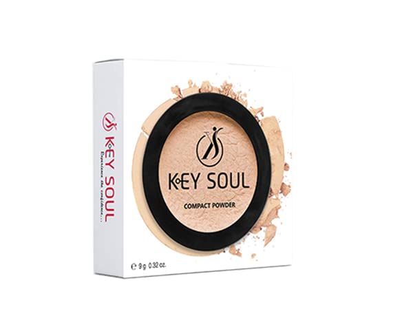 Keysoul Compact Powder - Medium Coverage, 9g | Oil Control & Matte Finish | Perfect for On-the-Go Touch Ups & Everyday Makeup
