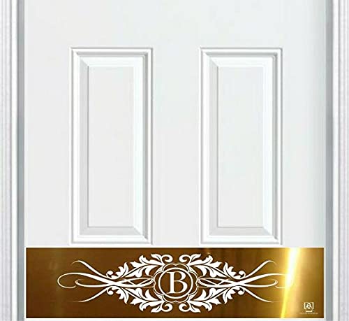 Personalized Acanthus Brass Door Kick Plate - 3M Adhesive Mount for Home Decor