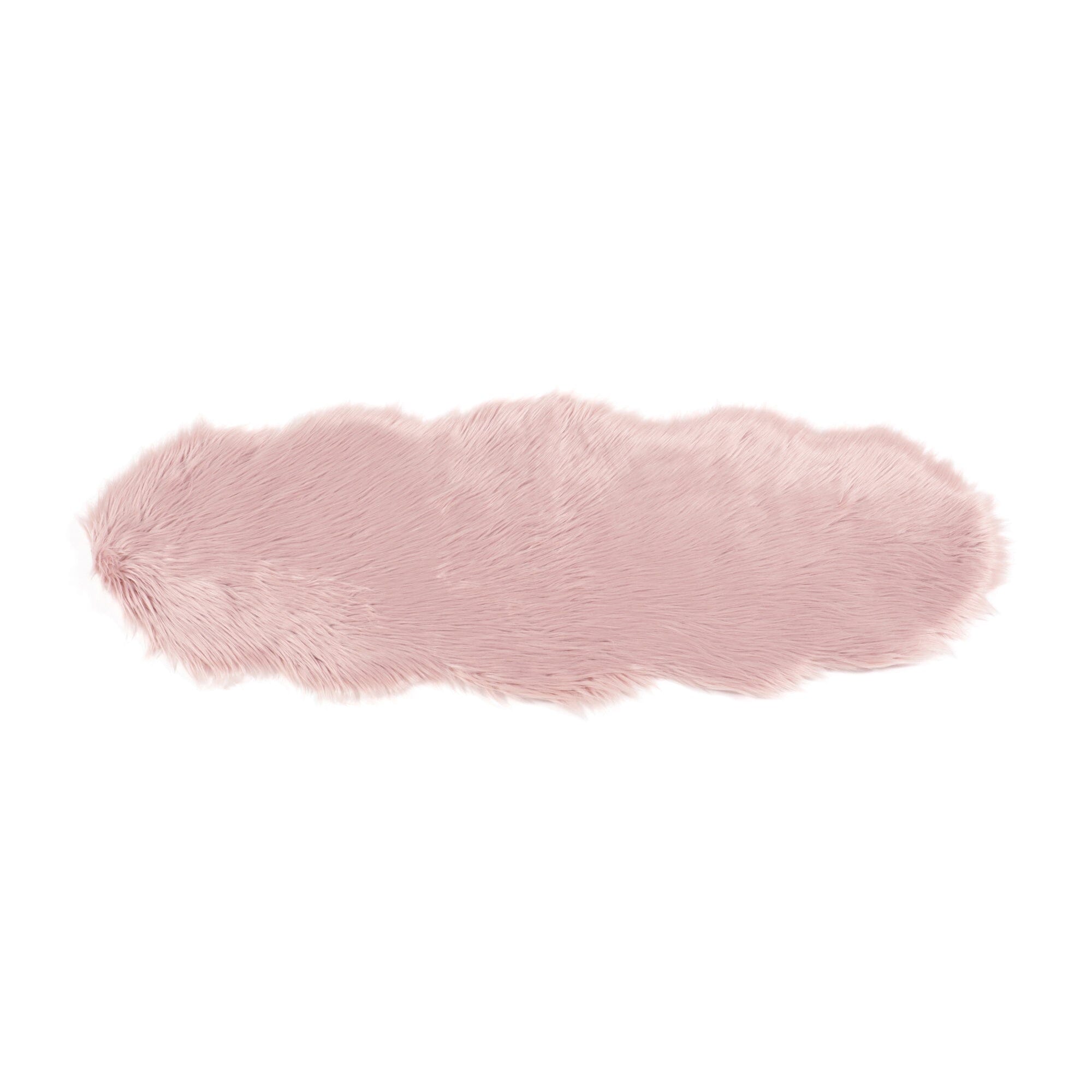 Farmo Rug Medium Size 1600 x 500 mm Soft Pink Shaggy Area Rug - Perfect for Living Room, Bedroom, or Nursery Decor