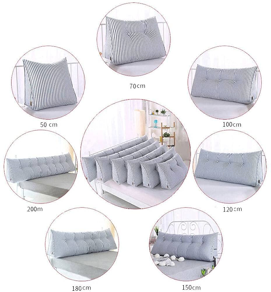 Triangular Reading Pillow for Queen, Twin & Full Beds - Large Wedge Cushion with Lumbar Support, Thick Bolster Headboard & Backrest - Perfect for Daybeds, Reading in Bed, Watching TV & Back Pain Relief