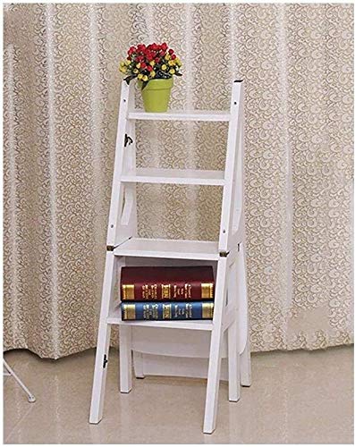 3-Step Foldable Wooden Stool Ladder - Dark Brown Creative Multi-Functional Step Stool for Home, Kitchen, Bathroom & Storage | NEVKA Space-Saving Furniture for Easy Reach