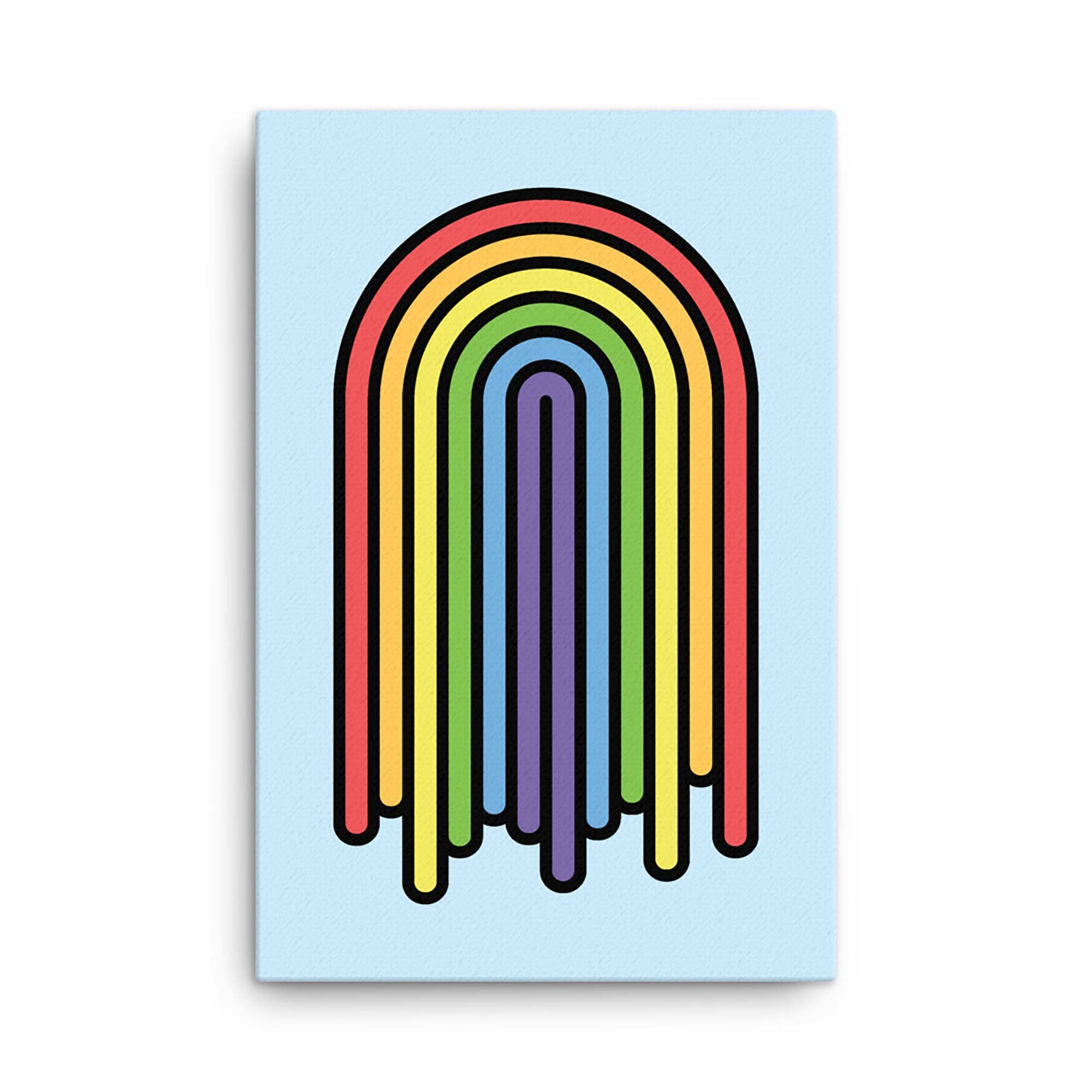 Vibrant Rainbow Canvas Wall Art - Colorful Print for Nursery & Kids Room Decor - 24x36 Inches - Perfect for Playrooms, Bedrooms & Daycare Centers