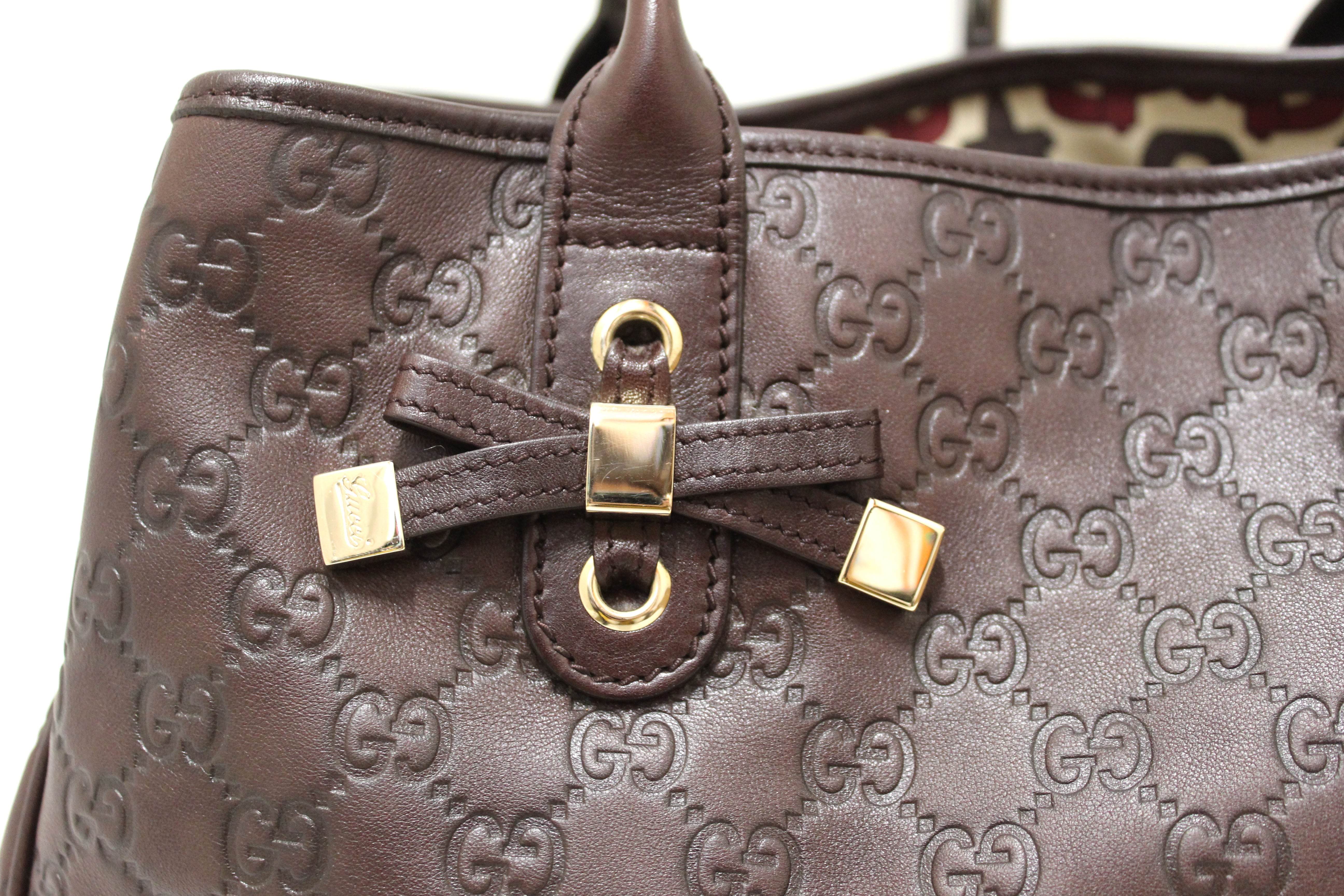 Authentic Gucci Princy Guccissima Burgundy Leather Shoulder Bag for Women - Luxury Designer Handbag Perfect for Work, Travel & Evening Events