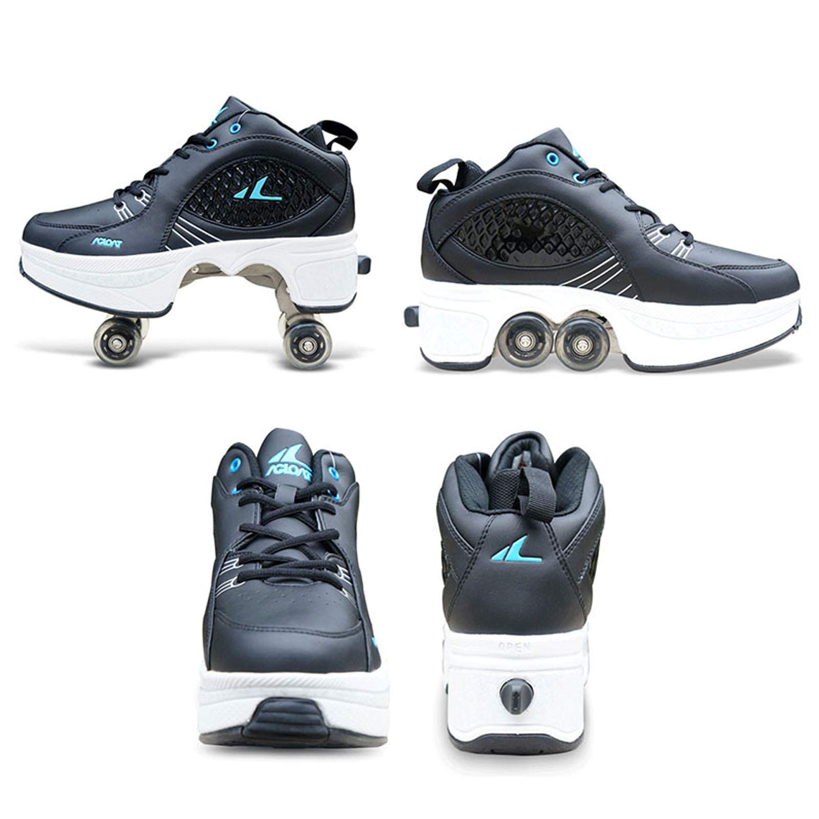 Women's Outdoor Roller Skates - Quad Wheels for Adults | Comfortable & Stylish Roller Shoes for Women | Perfect for Park Trails, Rink Skating & Fitness