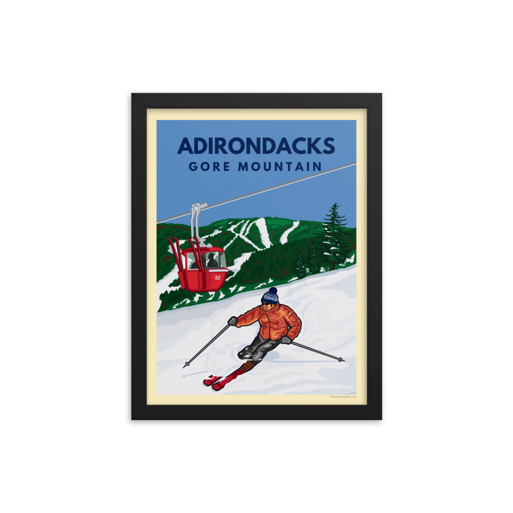 Fresh Tracks at Gore Mountain Poster - Premium Ski & Snowboard Wall Art for Home, Office & Cabin Decor