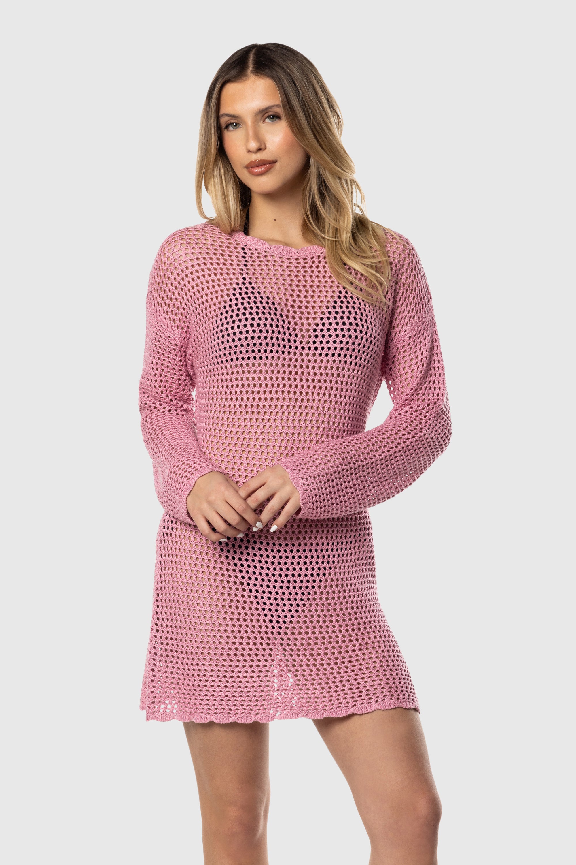 Stylish Crochet Swim Cover Up - Lightweight Beach Dress for Women - Perfect for Poolside, Vacation & Summer Outfits