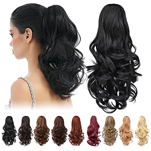 Natural Wavy Ponytail Hair Extension for Women - Clip-in Synthetic Hairpiece for Volume & Length - Perfect for Parties, Weddings & Everyday Styling