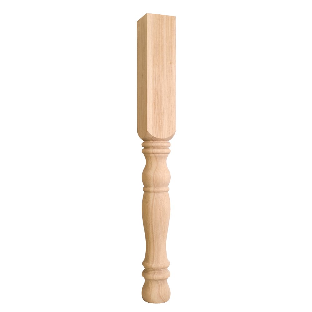 35.5 Inch Cherry Wood Turned Reed Pattern Bed Post - Perfect for Canopy Beds, Four Poster Beds and DIY Furniture Projects