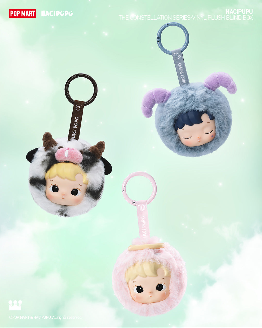 POP MART HACIPUPU The Constellation Series Vinyl Plush Blind Box - Cute Collectible Stuffed Animals for Kids & Adults | Perfect for Home Decor, Gifts, and Astrology Lovers