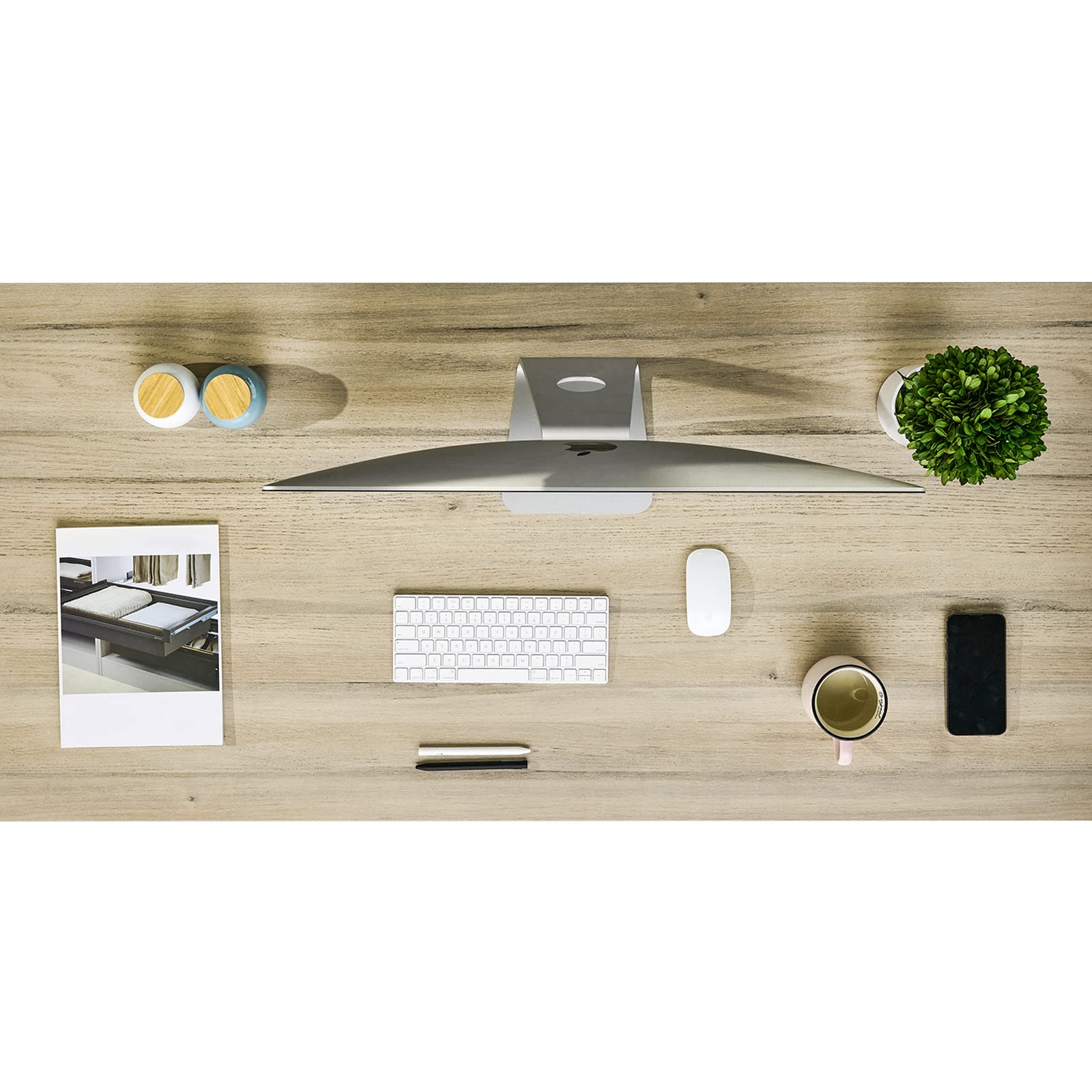 36x24 Inches Solid Oak Tabletop - 1 Inch Thick Wood Countertop for Sit Stand Desk, Double Desks & L-Shaped Workstations | DIY Home Office & Commercial Use | Perfect for Workspaces, Studios & Conference Rooms