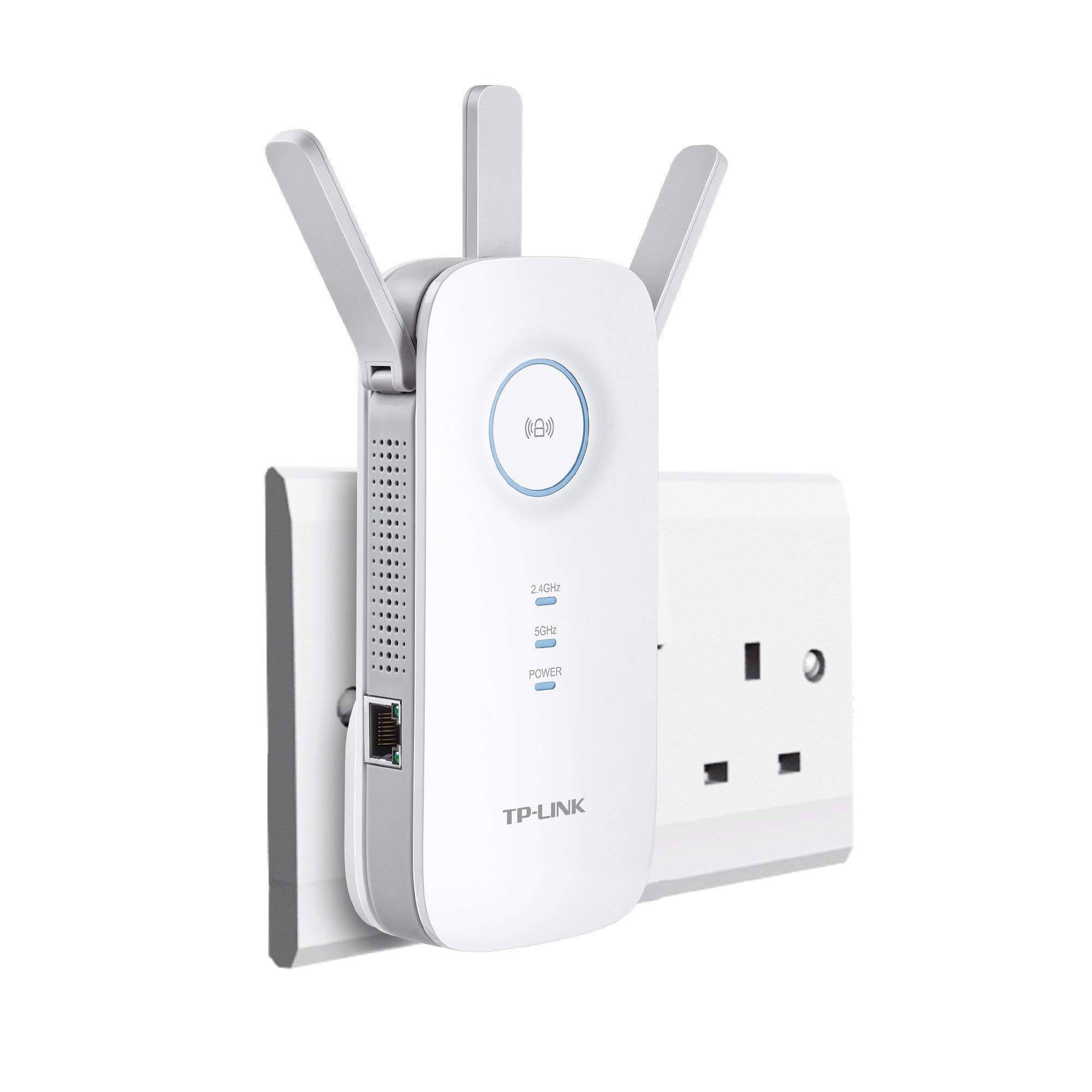 TP-Link AC1750 Smart WiFi Extender - Dual Band Wireless Signal Booster, Gigabit Ethernet Port, 3 External Antennas for Home & Office (Renewed) | Expand WiFi Coverage for Streaming, Gaming & Video Calls