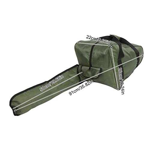 Heavy-Duty Chainsaw Carrying Bag - Durable Oxford Cloth Portable Storage Case for Chainsaws (Army Green) | Perfect for Outdoor Work, Landscaping, Tree Cutting & Forestry Professionals