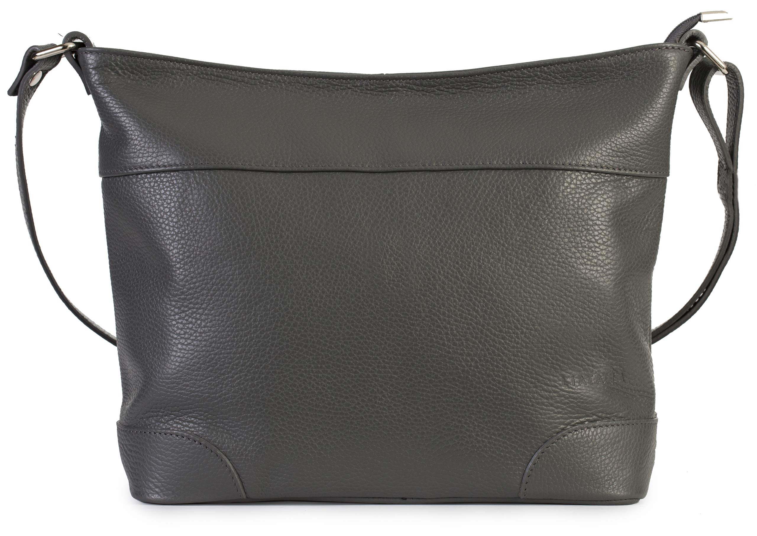 LiaTalia Women's Genuine Italian Leather Hobo Shoulder Bag - Medium Size Crossbody Purse - JANE Collection - Perfect for Work, Travel & Everyday Use