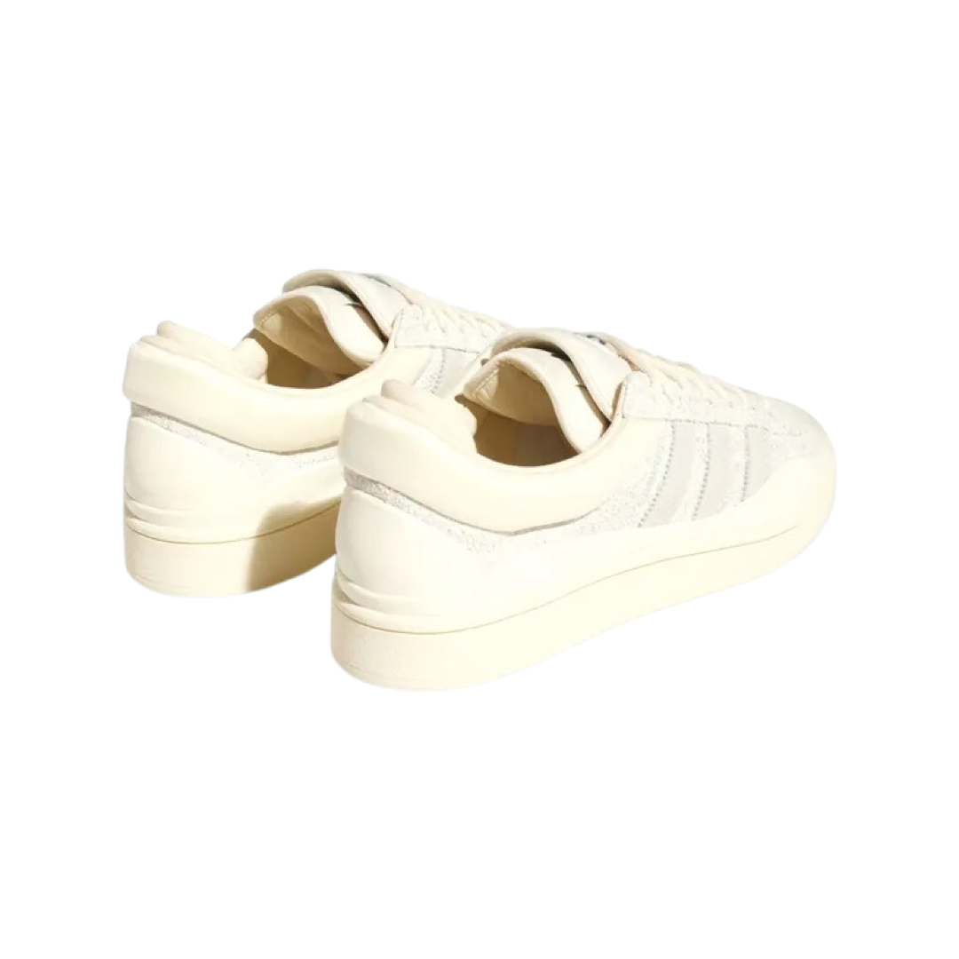 Adidas x Bad Bunny Campus Sneakers - Light Cloud White & Aluminium Chalk White | Men's Streetwear Fashion Shoes for Casual Wear & Urban Style
