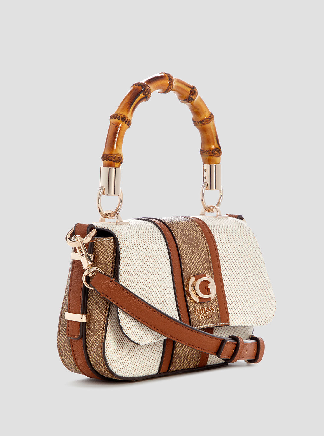 Stylish Brown Logo Kerima Bamboo Mini Crossbody Bag for Women - Perfect for Travel, Shopping & Everyday Use
