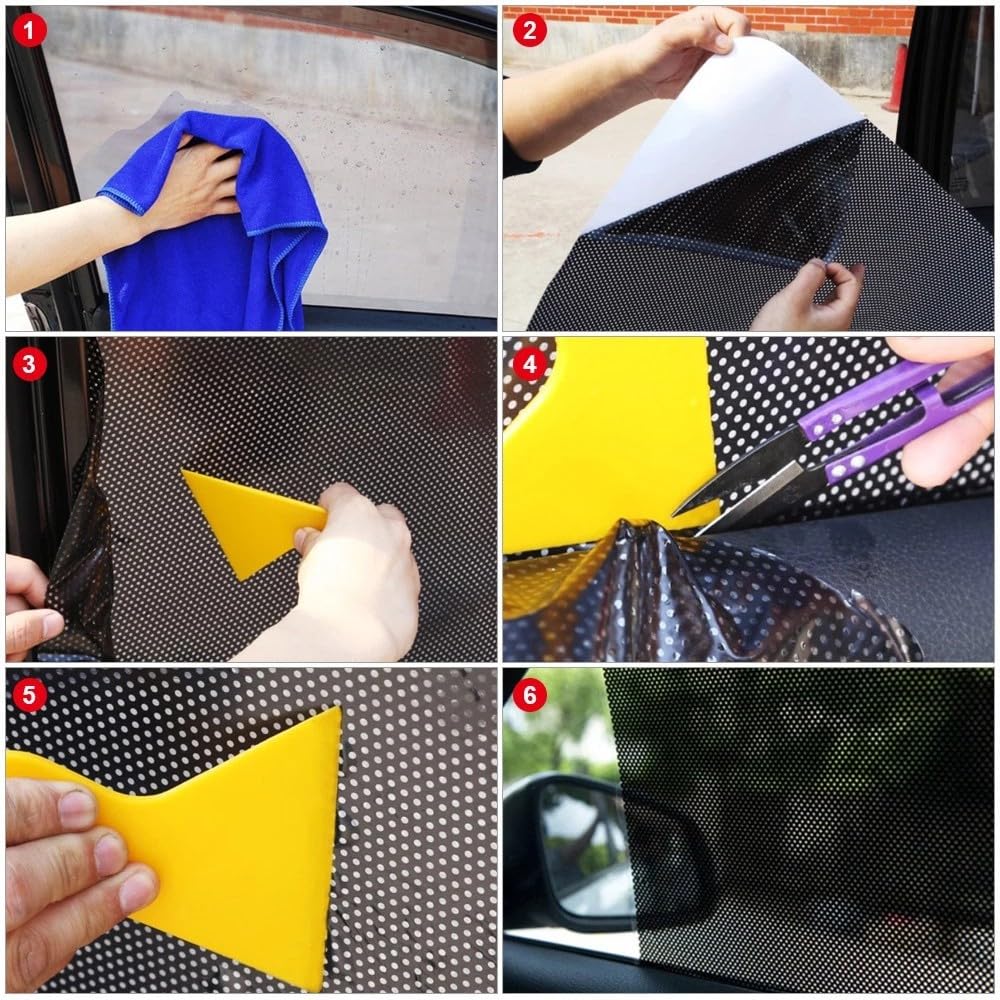 2PCS Foldable Car Window Sunshades - Reusable & Adjustable Side Window Shades for UV Protection & Heat Blocking - Perfect for Summer Driving, Road Trips & Baby Safety